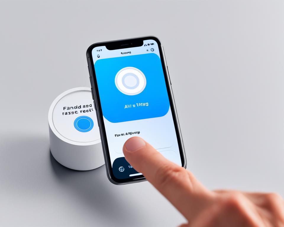 Resetting AirTag using Find My app